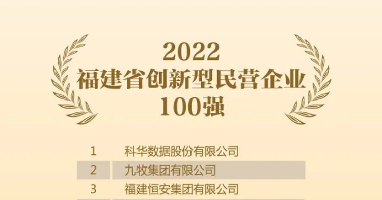 凯时尊龙人生就是博荣列2022福建省创新型民营企业100强